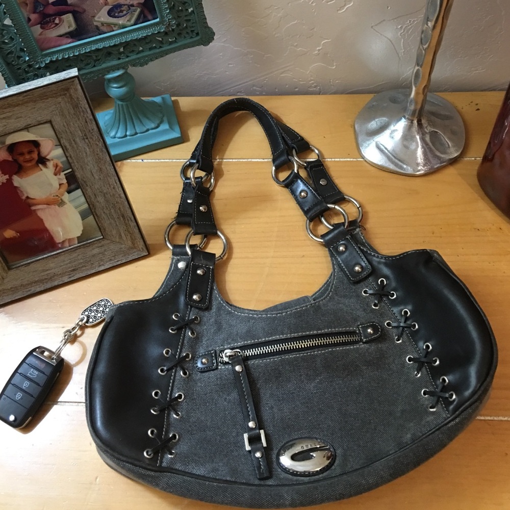 Guess canvas purse